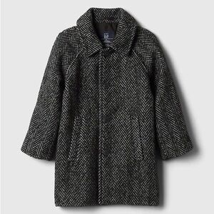 Kids Herringbone Tweed Overcoat